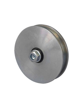 WIDE GATE WHEEL WITH SQUARE GROOVE DIAMETER 160 MM FOR SQUARE RAIL OF 20 MM LOAD 1.6T AXLE 16 MM - GAGC160L