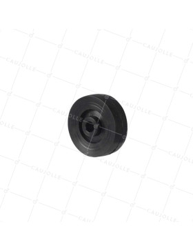 BLACK POLYPROPYLENE WHEEL DIAMETER 48 MM LOAD 30 KG AXLE 8 MM - S2400P 50 A8 BLACK • Caujolle