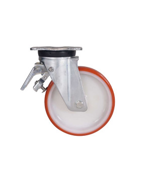 Castor OF SWIVEL HANDLING WITH BRAKE IN NYLON/POLYURETHANE DIAMETER 200 MM LOAD 300 KG - S74NP 200AF