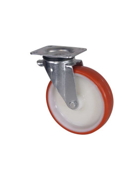 ROULETTE DE MANUTENTION EN NYLON/POLYURÉTHANE DIAMÈTRE 200MM CHARGE 400 KG - S74NP 200