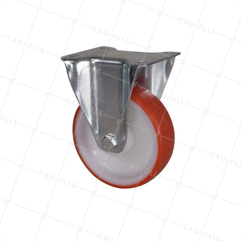 Castor FIXED HANDLING CASTOR IN NYLON/POLYURETHANE DIAMETER 150 MM LOAD 300 KG - S75NP 150