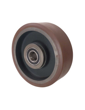 ROUE EN POLYURETHANE HAUTE RESISTANCE A L'EAU DIAMETRE 300 MM CHARGE 2400 KG-SFVK 300X100 LM100 RB45