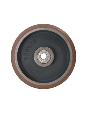 ROUE EN POLYURETHANE A DISSIPATION DE CHALEUR DIAMETRE 300 MM CHARGE 2400 KG SFKV 300X80 LM86 RB30