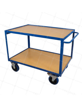 CHARIOT DE MAGASINAGE ROUE ANTI TACHES CHARGE 300 KG PLATEAU 1200X800