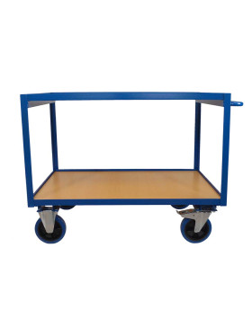 CHARIOT DE MAGASINAGE ROUE ANTI TACHES CHARGE 300 KG PLATEAU 1200X800