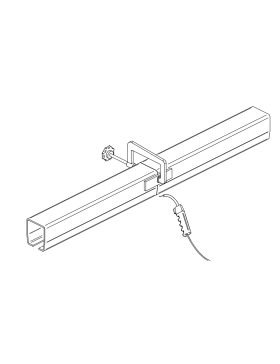 WELDING RAIL FOR SELF-SUPPORTING GATE LENGTH 3M MEDIUM SERIES LOAD 600 KG