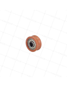 Wheel GLASS DOOR DIAMETER 22 MM LOAD 20 KILOS Groove V BORE 6 MM • Caujolle