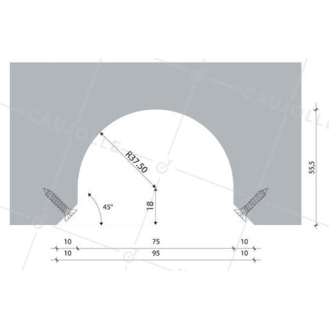 Castor Built-in with ON/OFF Brake | 30mm Panel
