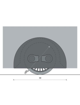 Castor Built-in with ON/OFF Brake | 30mm Panel