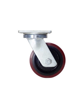 ROULETTE PIVOTANTE POLYURÉTHANE RENFORCÉE JANTE FONTE DIAMÈTRE 150 MM CHARGE 750KG - S80 150