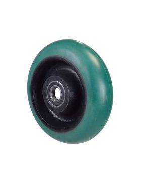 ROUE EN FONTE ET POLYURETHANE ELASTIQUE HAUTE PERFORMANCE DIAMETRE 250 MM CHARGE 1300 KG - SFPU 250/75 BGE ROND VERT