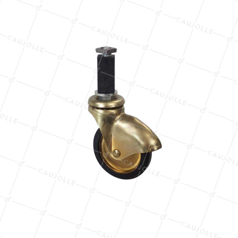 Castor RETRO FURNITURE SWIVEL CASTOR WITH EXPANDABLE SQUARE STEM 13X13 MM DIAMETER 50 - S25TC 50 • Caujolle
