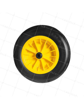 ROUE DE BROUETTE INCREVABLE PETIT FORMAT DIAMETRE 370 MM ALÉSAGE 14 CHARGE 150 KG - S6000 3.50/8 L14