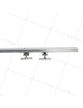 COMPLETE SILENT KIT WITH 2M RAIL FOR SLIDING DOOR 16MM TO 50MM THICKNESS AND 1M WIDE - CART DOOR KIT