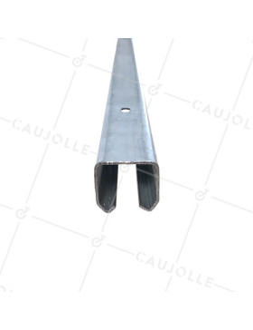 KIT SILENCIEUX COMPLET AVEC RAIL DE 2M POUR PORTE COULISSANTE DE 16 MM À 50 MM D'ÉPAISSEUR ET DE 1 M DE LARGE - KIT PORT CHARIOT