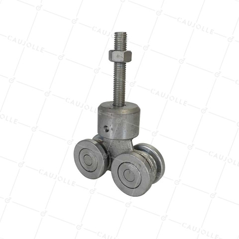 SWIVEL CARRIAGE WITH 4 ROLLERS FOR 650KG SUSPENDED SLIDING DOOR - SWIVEL CARRIAGE 4 ROLLERS MEDIUM • Caujolle