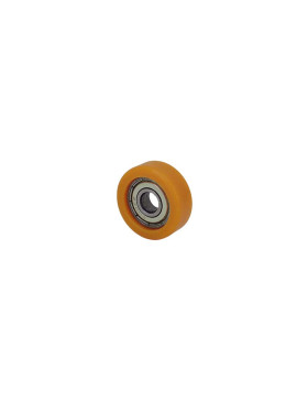 Wheel IN POLYURETHANE DIAMETER 30 MM LOAD 30 KG Bearing BALL BEARINGS OF 8 MM - Wheel 30/11 LM 8 RB8 PU ORANGE