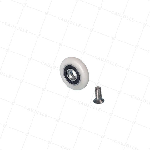 Wheel STAINLESS STEEL SHOWER DOOR 23 MM DIAMETER LOAD 10 KG • Caujolle