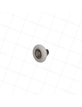 GALET DE PORTE DE DOUCHE EPAULE ET FILETE DIAMETRE 23X5.5 LONGUEUR MOYEU 11 + BOULON M6 • Caujolle
