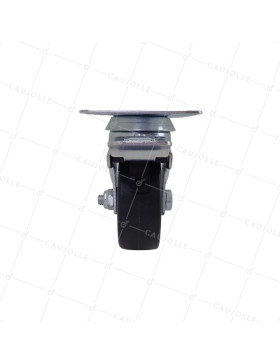 Castor WITH SOFT RUBBER BRAKE, WEAR-RESISTANT AND NON-STAINING, DIAMETER 50MM, LOAD 40 KG - S15.P 50BL CLEARANCE SALE