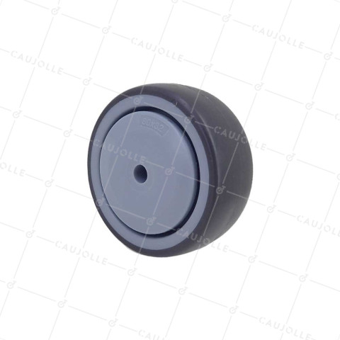 Wheel SOFT RUBBER WEAR-RESISTANT AND NON-STAINING DIAMETER 80MM WITH 8MM FIXING - GAL S15 80 RB • Caujolle