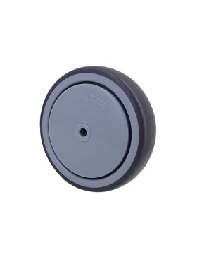 GALET EN CAOUTCHOUC SOUPLE ANTI-USURE ET NON TACHANT DIAMÈTRE 125MM À FIXATION DE 8 MM - GAL S15 125 RB