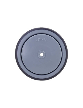 Wheel SOFT RUBBER WEAR-RESISTANT AND NON-STAINING WHEEL DIAMETER 125MM WITH 8 MM FIXING - GAL S15 125 RB