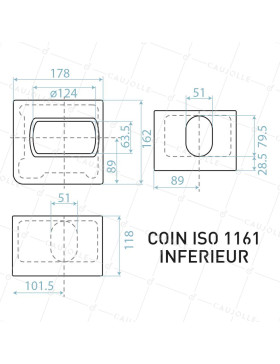 BEQUILLE DE LEVAGE DE CONTENEUR CHARGE 4500 KG UNITAIRE POUR COIN ISO 1161