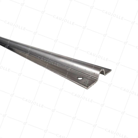 304 STAINLESS STEEL RAIL FOR WHEEL WITH ROUND GROOVE OF 16 MM LENGTH 3M - GR 16 • Caujolle