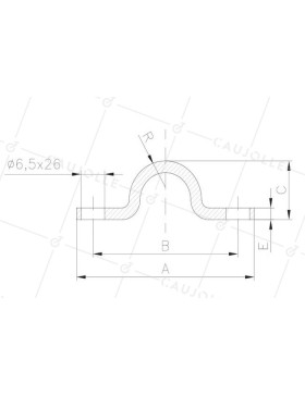 304 STAINLESS STEEL RAIL TO SCREW FOR WHEEL WITH ROUND GROOVE OF 16 MM - GR 16