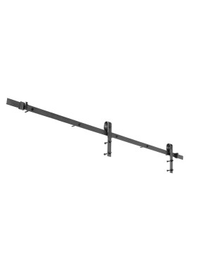 KIT COMPLET SANS POIGNEE A GALANDAGE EN U POUR PORTE COULISSANTE SUSPENDUE DESIGN LONGUEUR 2 M CHARGE 100KG -