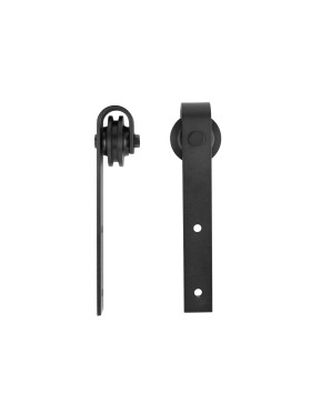 KIT COMPLET SANS POIGNEE A GALANDAGE EN U POUR PORTE COULISSANTE SUSPENDUE DESIGN LONGUEUR 2 M CHARGE 100KG -