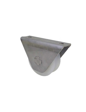 Wheel GATE IN NYLON WITH STAINLESS STEEL MOUNTING FOR SCREWING OR WELDING DIAMETER 80 MM FOR ROUND RAIL OF 20MM LOAD 650 KG - MT