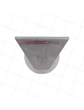 Wheel GATE IN NYLON WITH STAINLESS STEEL MOUNTING FOR SCREWING OR WELDING DIAMETER 80 MM FOR ROUND RAIL OF 20MM LOAD 650 KG - MT
