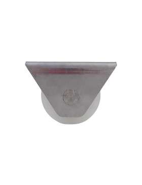 Wheel GATE IN NYLON WITH STAINLESS STEEL MOUNTING FOR SCREWING OR WELDING DIAMETER 80 MM FOR ROUND RAIL OF 20MM LOAD 650 KG - MT