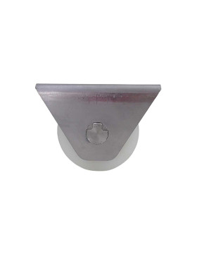 Wheel GATE IN NYLON WITH STAINLESS STEEL MOUNT FOR SCREWING OR WELDING DIAMETER 80 MM FOR TRIANGULAR RAIL LOAD 650 KG - MTSP GV8