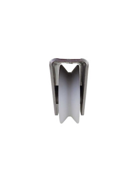 Wheel GATE IN NYLON WITH STAINLESS STEEL MOUNT FOR SCREWING OR WELDING DIAMETER 80 MM FOR TRIANGULAR RAIL LOAD 650 KG - MTSP GV8