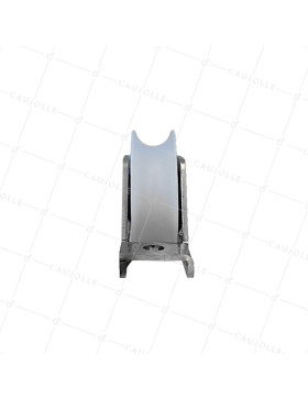 FRAME FOR RECESS GATE WITH WHEEL DIAMETER 80MM IN NYLON WITH ROUND GROOVE OF 20MM AND STAINLESS STEEL FRAME LOAD 650KG - MTSP