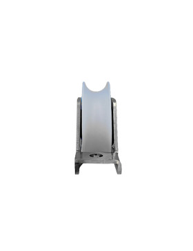 FRAME FOR RECESS GATE WITH WHEEL DIAMETER 80MM IN NYLON WITH ROUND GROOVE OF 20MM AND STAINLESS STEEL FRAME LOAD 650KG - MTSP