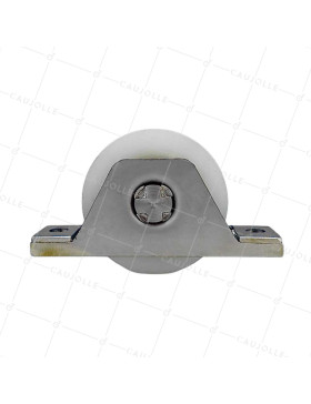 FRAME FOR EMBEDDED GATE WITH WHEEL DIAMETER 80MM IN NYLON WITH GROOVE V AND STAINLESS STEEL FRAME LOAD 650KG - MTSPE GV80 NYLON