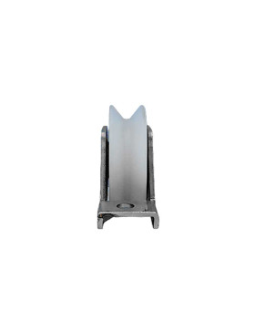 FRAME FOR EMBEDDED GATE WITH WHEEL DIAMETER 80MM IN NYLON WITH GROOVE V AND STAINLESS STEEL FRAME LOAD 650KG - MTSPE GV80 NYLON