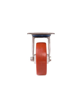 ROULETTE INOX EN NYLON/POLYURETHANE PIVOTANTE DIAMÈTRE 100 MM CHARGE 150 KG