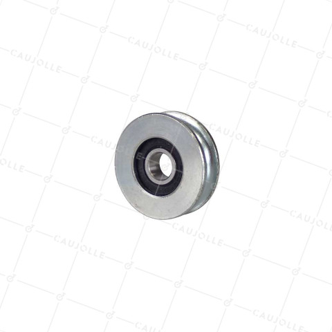 DIAMETER 40MM ROUND GROOVE PULLEY OF 8 MM WITH BEARING BORE 10 MM - GAGR 40/10 LM8 RB10 WITHOUT BOLT • Caujolle