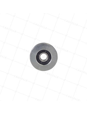 GALET DE DIAMETRE 40MM A GORGE RONDE DE 8 MM AVEC ROULEMENT ALESAGE 10 MM- GAGR 40/10 LM8 RB10 SANS BOULON