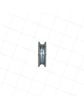 GALET DE DIAMETRE 40MM A GORGE RONDE DE 8 MM AVEC ROULEMENT ALESAGE 10 MM- GAGR 40/10 LM8 RB10 SANS BOULON