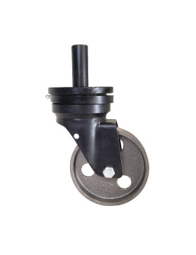 VINTAGE CAST IRON ROLLER DIAMETER 100MM LOAD 250KG WITH SMOOTH SHAFT OF 20 MM - INDUS STYL 100 TL 20 TO WELD