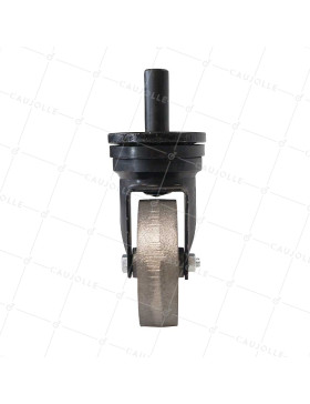 ROULETTE VINTAGE EN FONTE DIAMÈTRE 100MM CHARGE 250KG À TIGE LISSE DE 20 MM - INDUS STYL 100 TL 20 A SOUDER