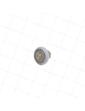 GALET DE PORTE DE DOUCHE EPAULE ET FILETE DIAMETRE 20x5.5 LONGUEUR MOYEU 11 + BOULON M6 • Caujolle