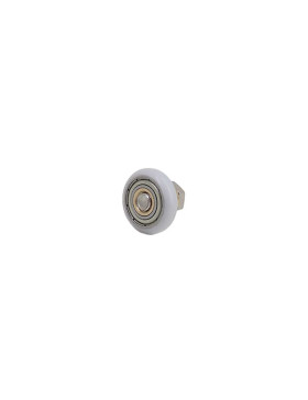 GALET DE PORTE DE DOUCHE EPAULE ET FILETE DIAMETRE 20x5.5 LONGUEUR MOYEU 11 + BOULON M6