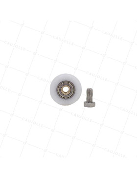 Wheel SHOWER DOOR THREADED SHOULDER DIAM 27/5.5 LM10 M6 + BOLT